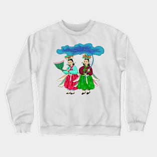 Minhwa: Taoist Fairy Sisters B-4 Type Crewneck Sweatshirt